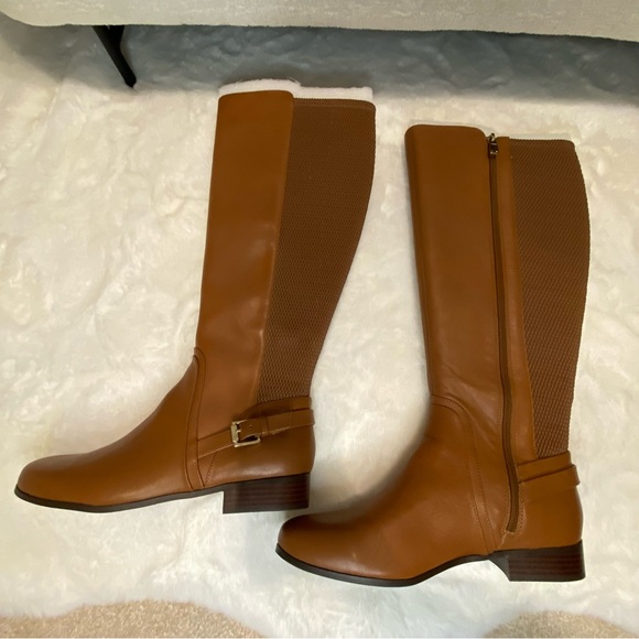Isaac Mizrahi Cognac Leather tall boot *WIDE CALF* *NIB* - Picture 4 of 8